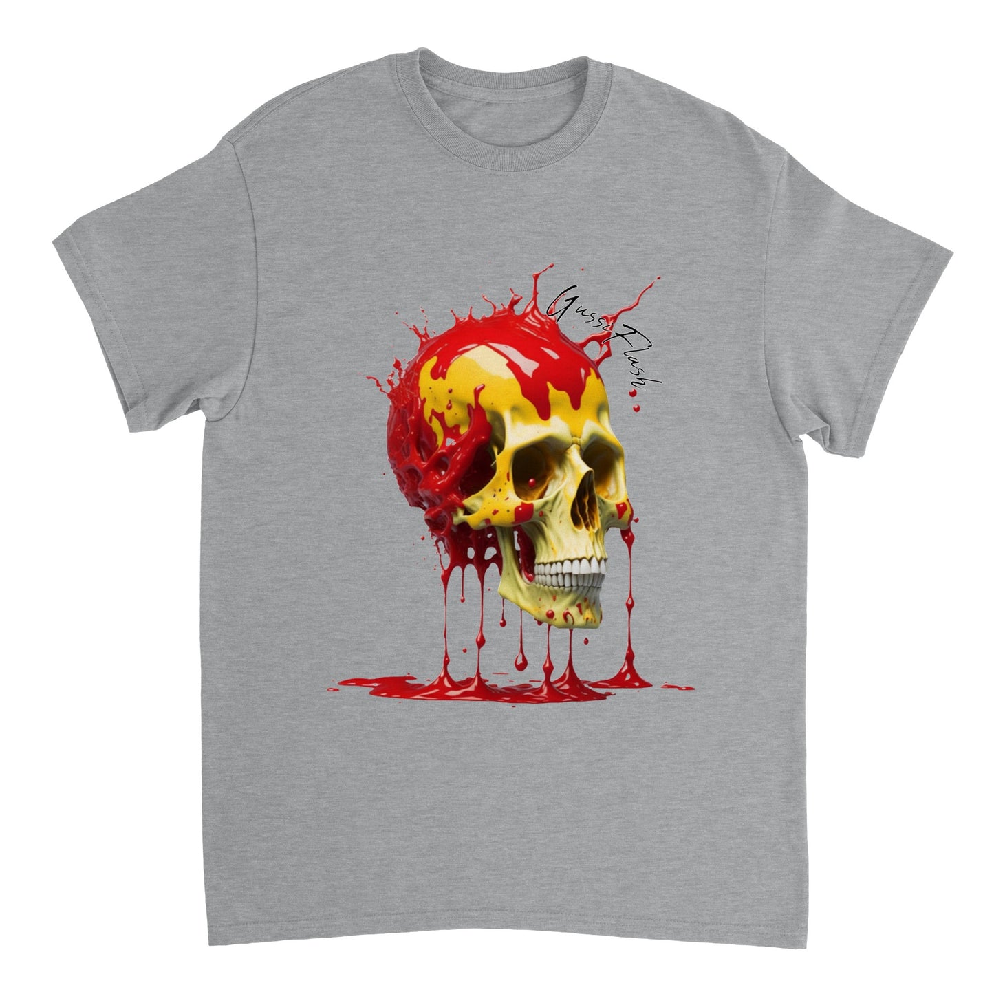 Schweres Unisex T-Shirt mit Skull von GussiFlash