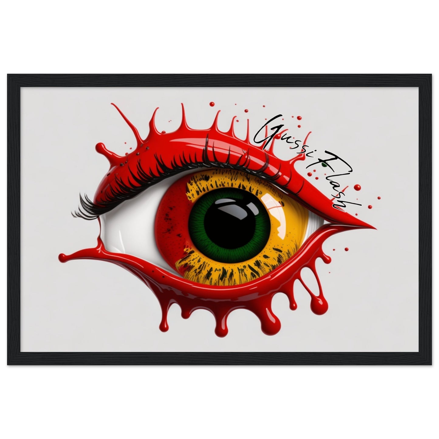 Premium-Poster aus mattem Papier mit Holzrahmen