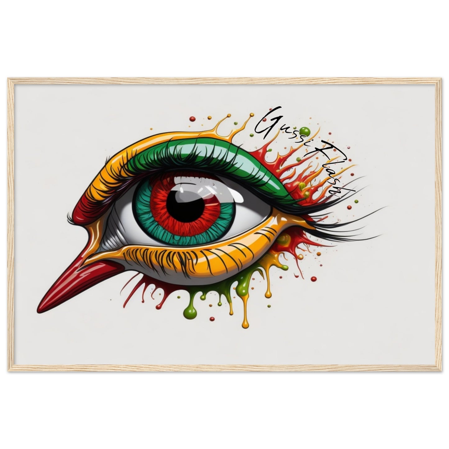 Premium-Poster aus mattem Papier mit Holzrahmen