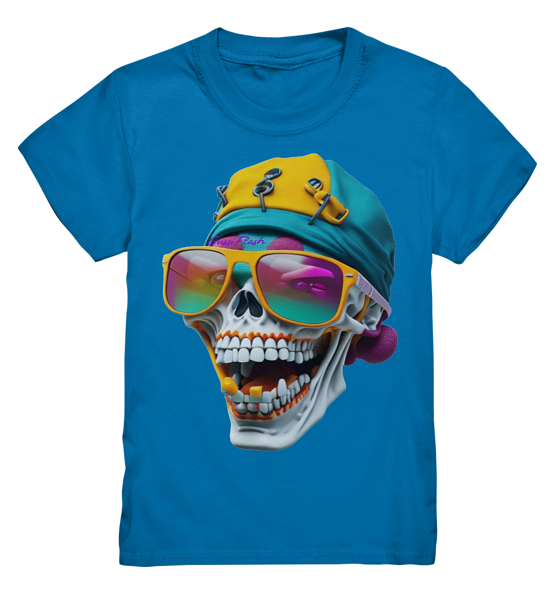 Lustiger Totenkopf mit Kopftuch - Kids Premium Shirt