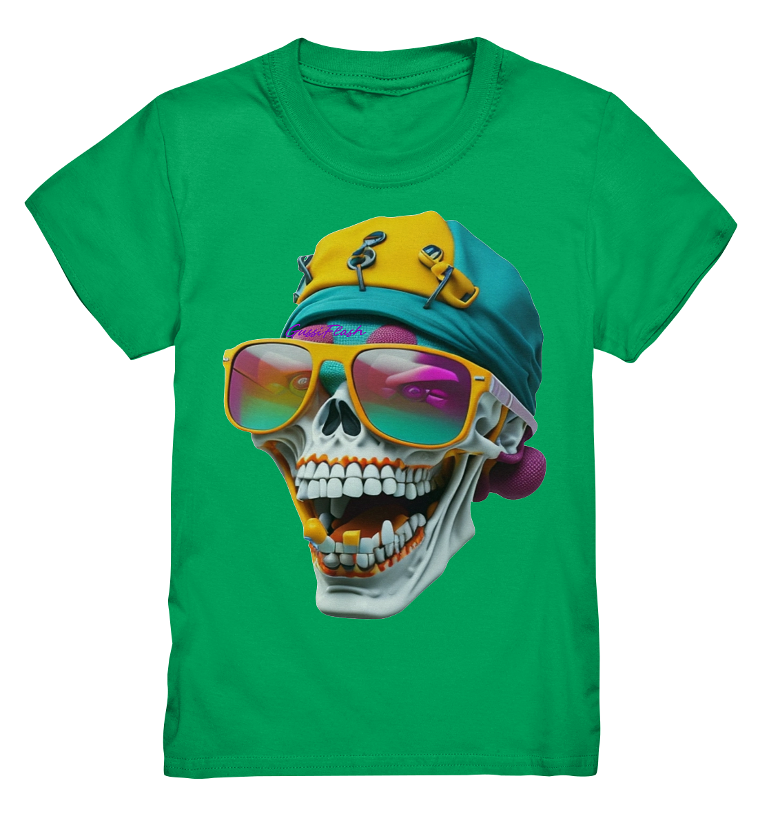 Lustiger Totenkopf mit Kopftuch - Kids Premium Shirt