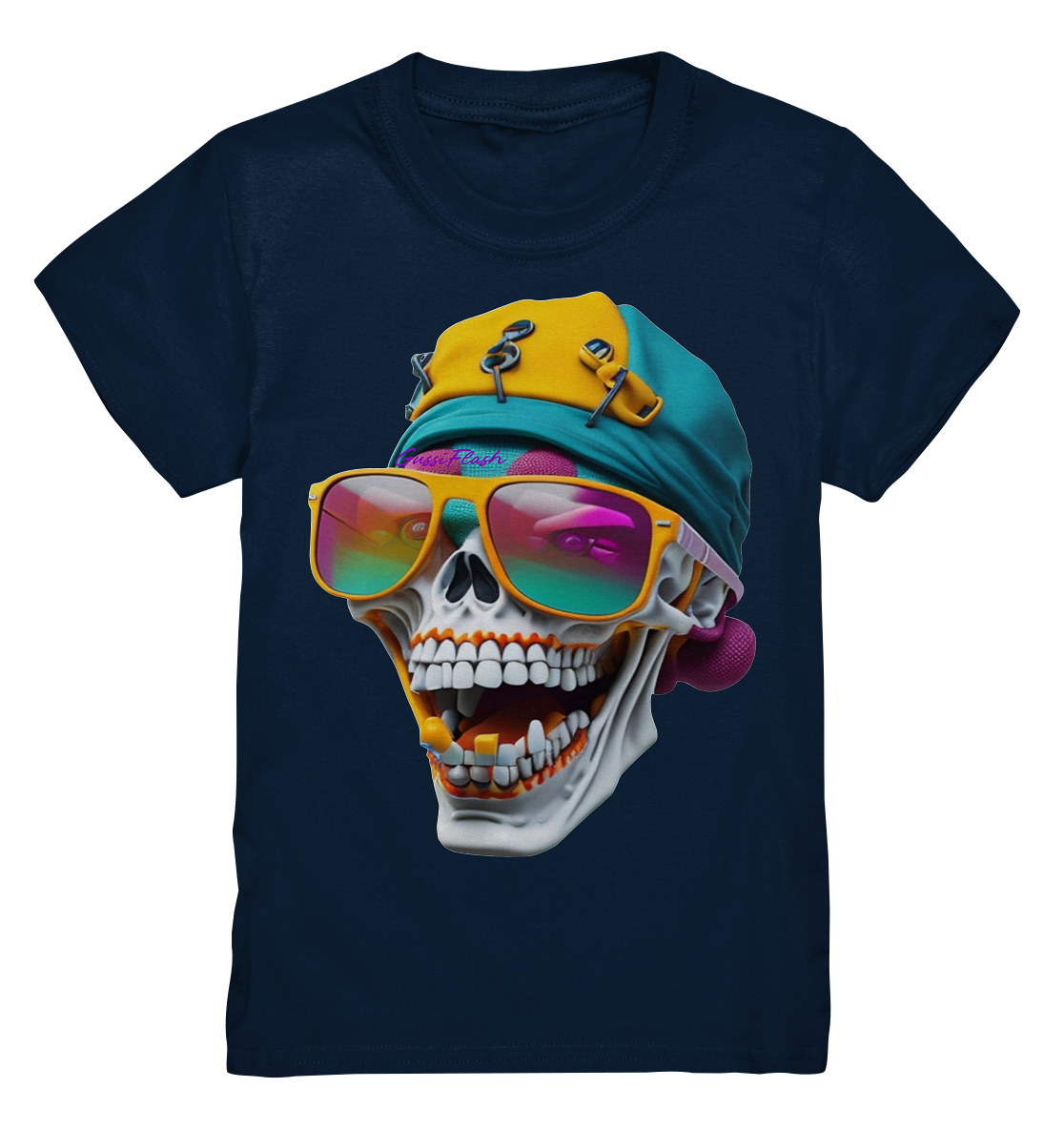 Lustiger Totenkopf mit Kopftuch - Kids Premium Shirt