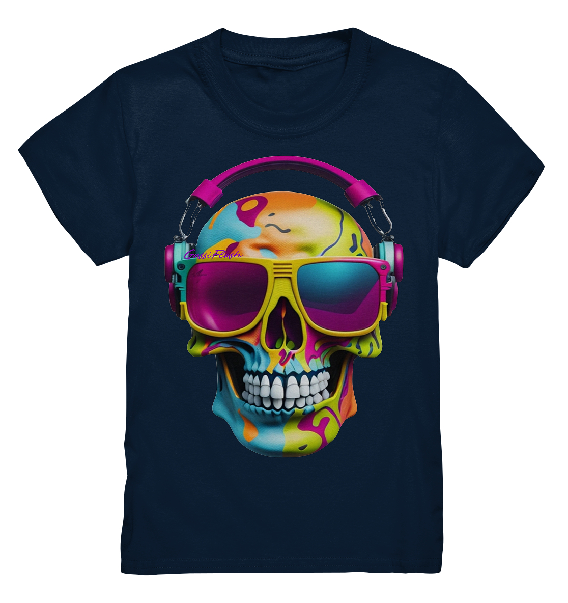 Bunter Totenkopf mit Zubehör - Kids Premium Shirt