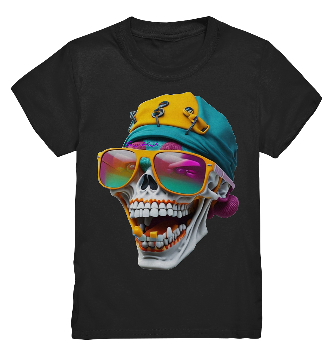 Lustiger Totenkopf mit Kopftuch - Kids Premium Shirt