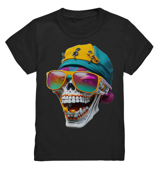 Lustiger Totenkopf mit Kopftuch - Kids Premium Shirt