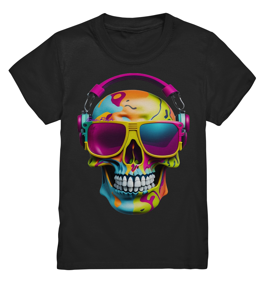 Bunter Totenkopf mit Zubehör - Kids Premium Shirt