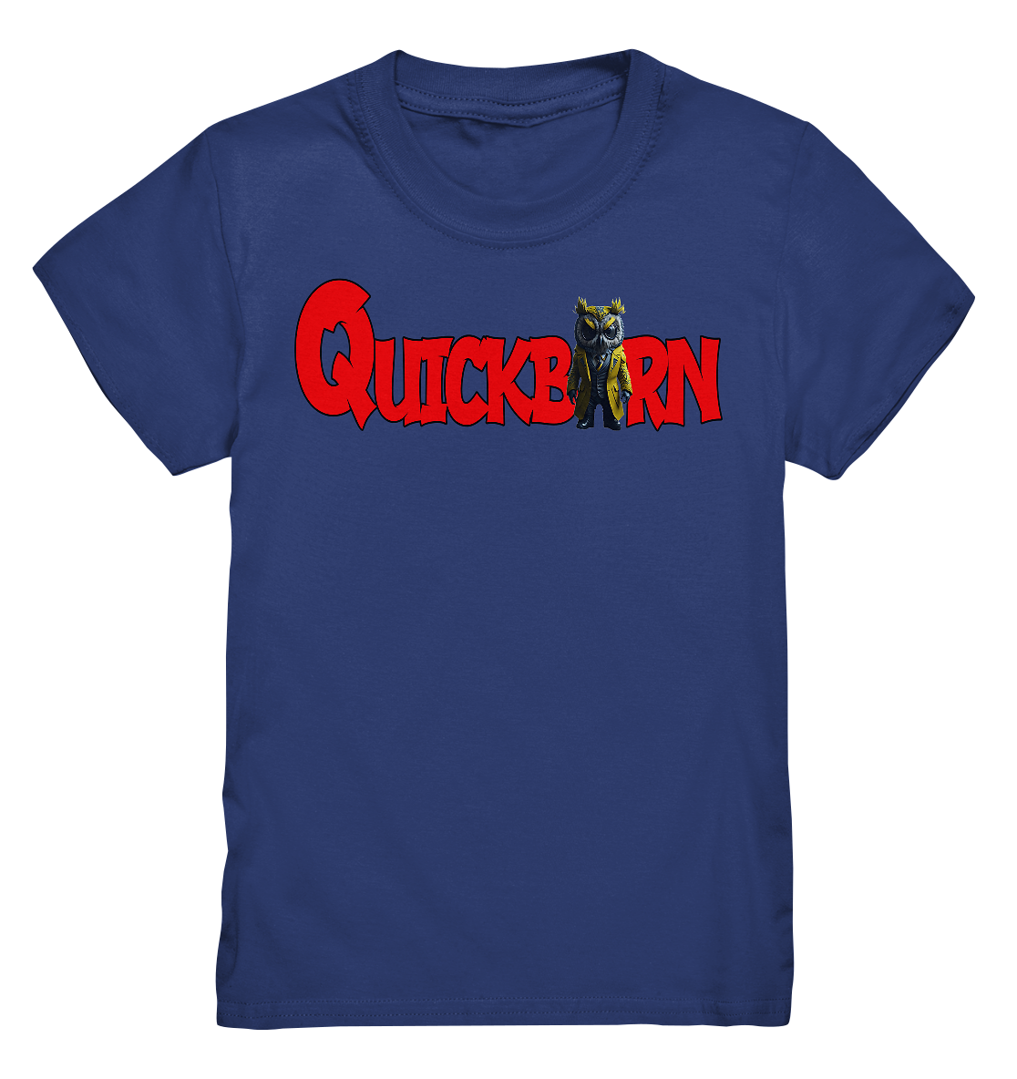 Kinder Shirt mit Quickborn Logo mit gelber Eule - Kids Premium Shirt