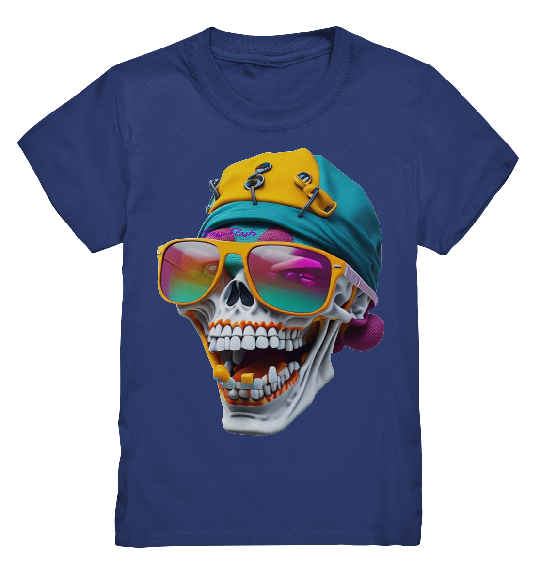 Lustiger Totenkopf mit Kopftuch - Kids Premium Shirt