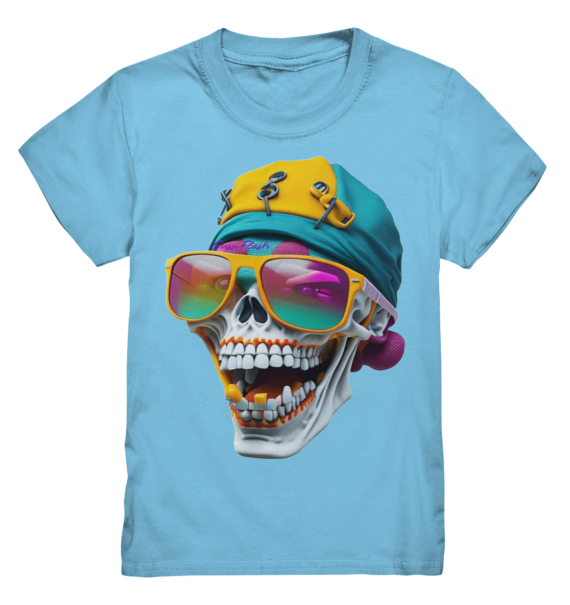 Lustiger Totenkopf mit Kopftuch - Kids Premium Shirt
