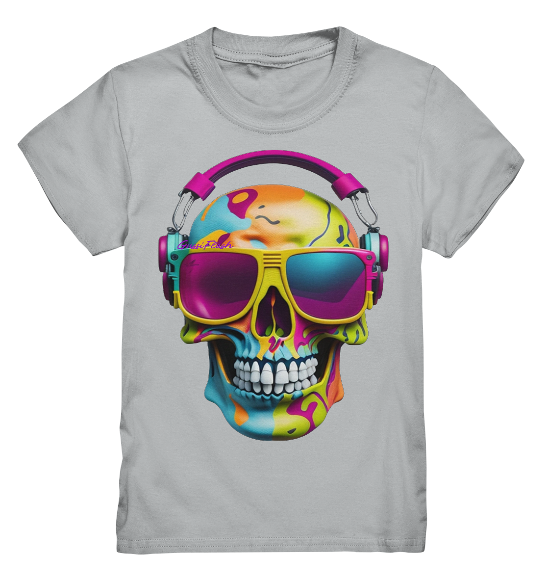 Bunter Totenkopf mit Zubehör - Kids Premium Shirt