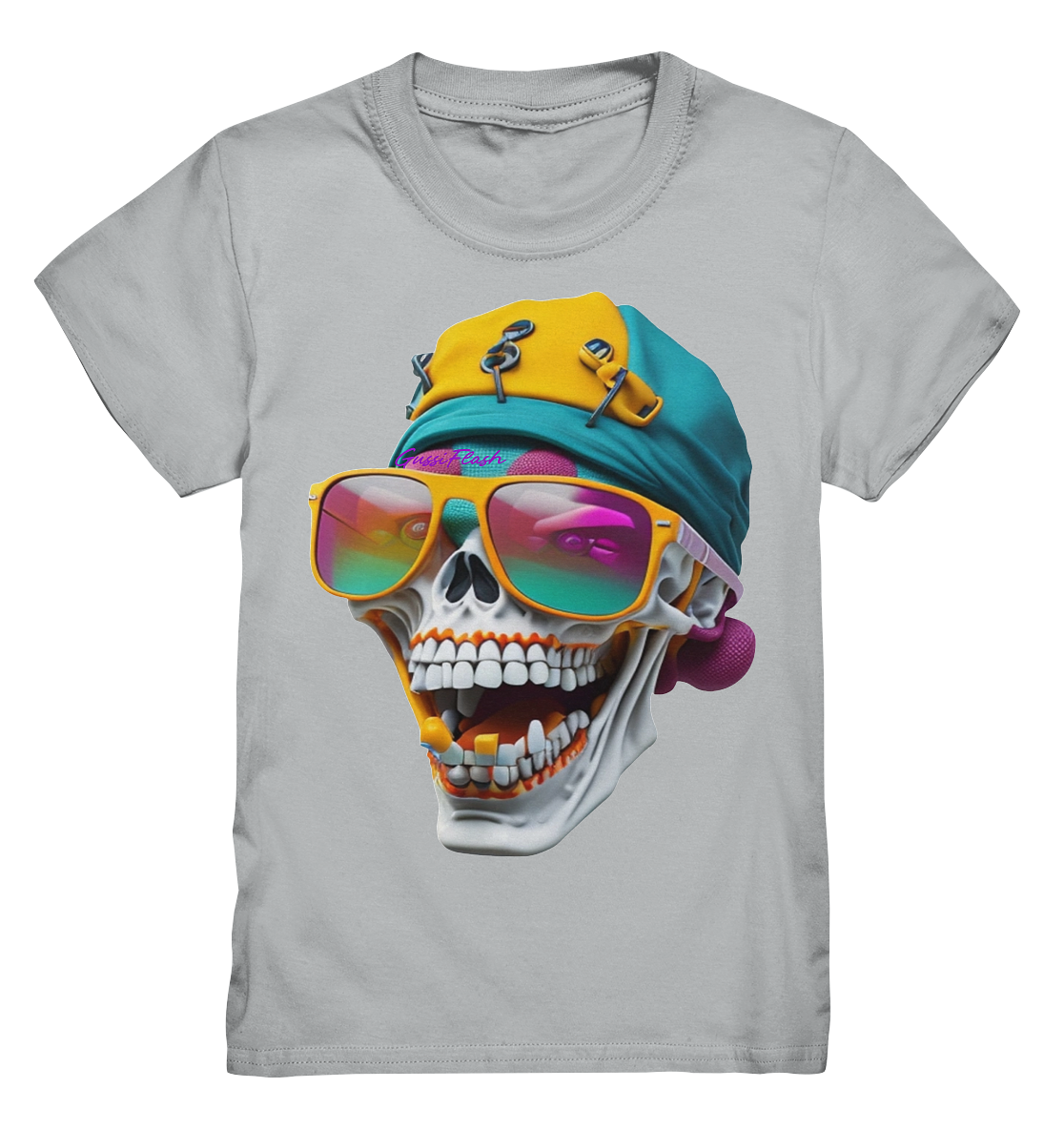 Lustiger Totenkopf mit Kopftuch - Kids Premium Shirt
