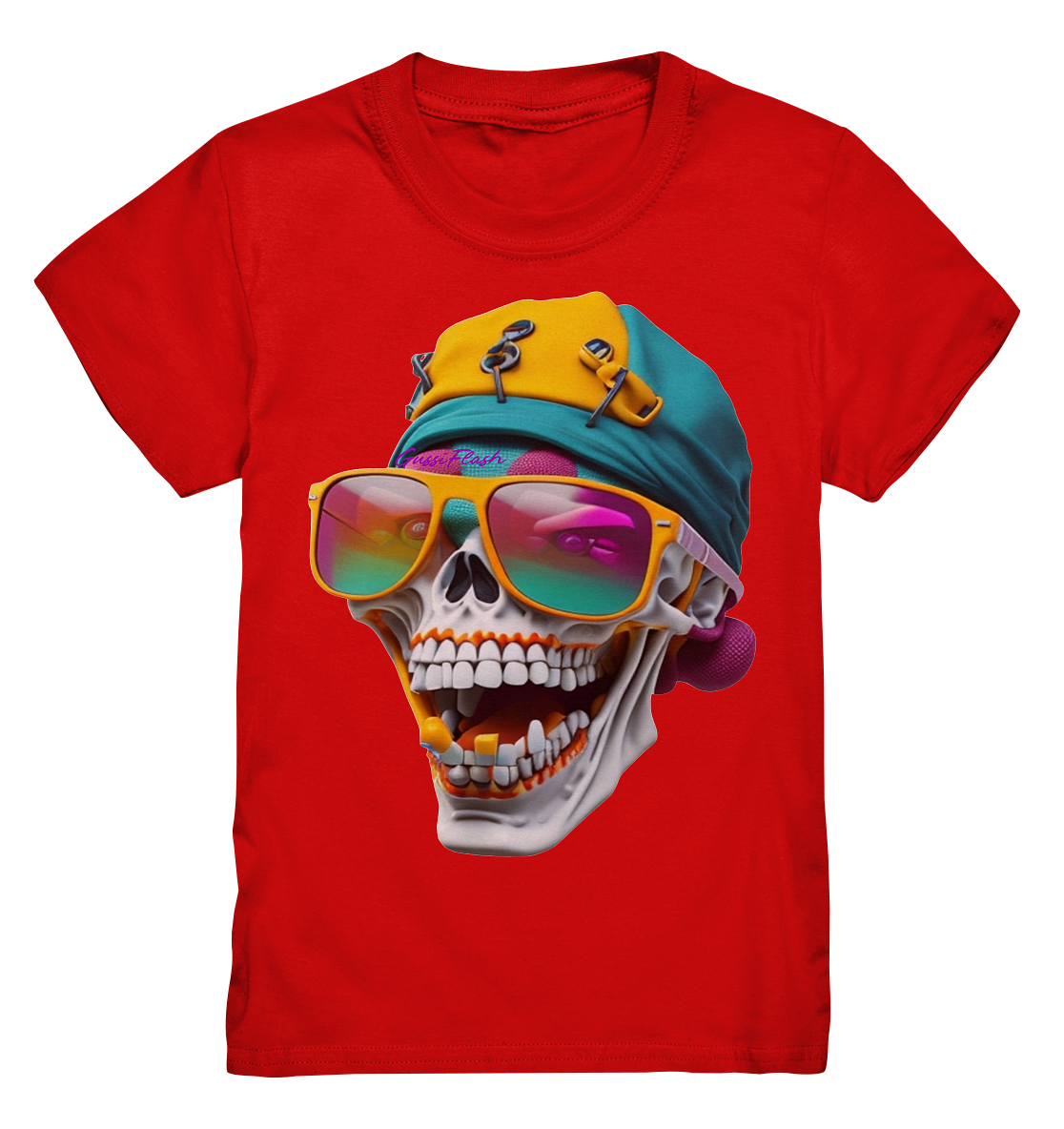 Lustiger Totenkopf mit Kopftuch - Kids Premium Shirt