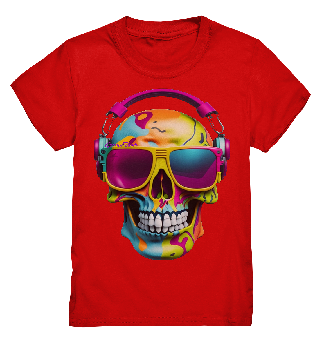 Bunter Totenkopf mit Zubehör - Kids Premium Shirt