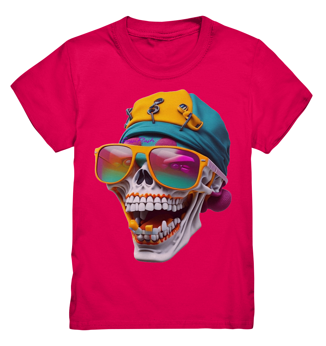 Lustiger Totenkopf mit Kopftuch - Kids Premium Shirt