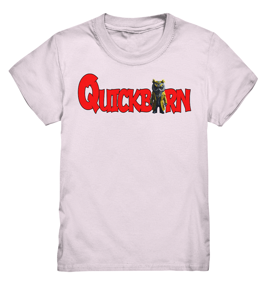 Kinder Shirt mit Quickborn Logo mit gelber Eule - Kids Premium Shirt