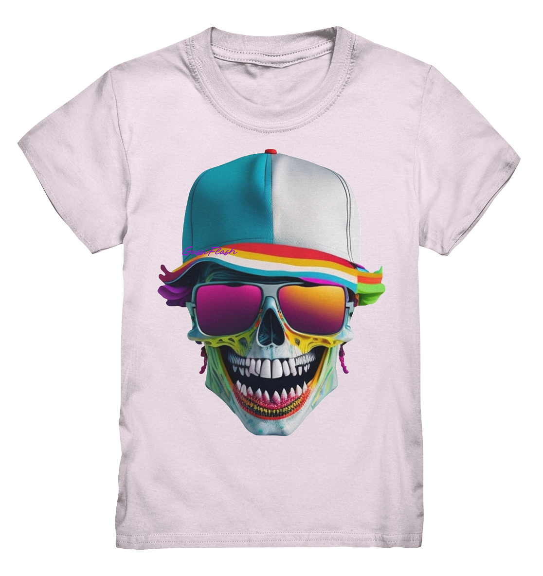Lachender bunter Totenkopf - Kids Premium Shirt