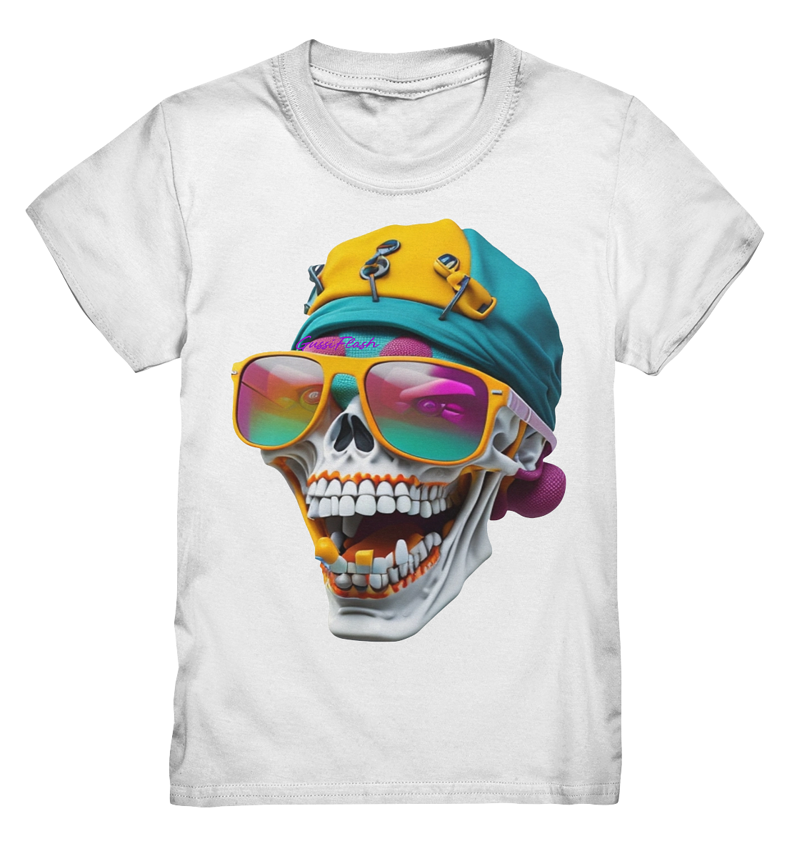Lustiger Totenkopf mit Kopftuch - Kids Premium Shirt