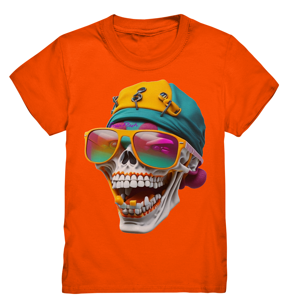 Lustiger Totenkopf mit Kopftuch - Kids Premium Shirt