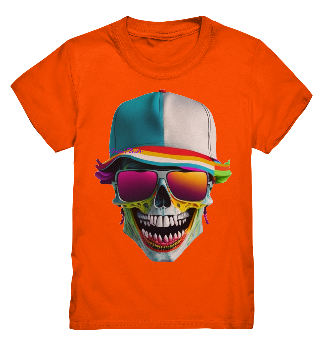 Lachender bunter Totenkopf - Kids Premium Shirt