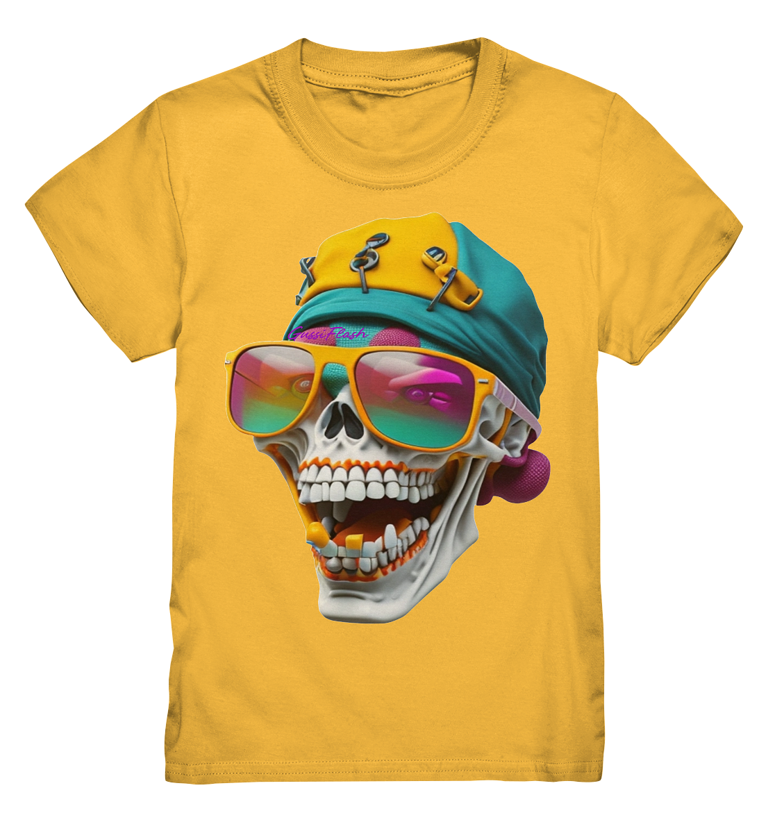 Lustiger Totenkopf mit Kopftuch - Kids Premium Shirt