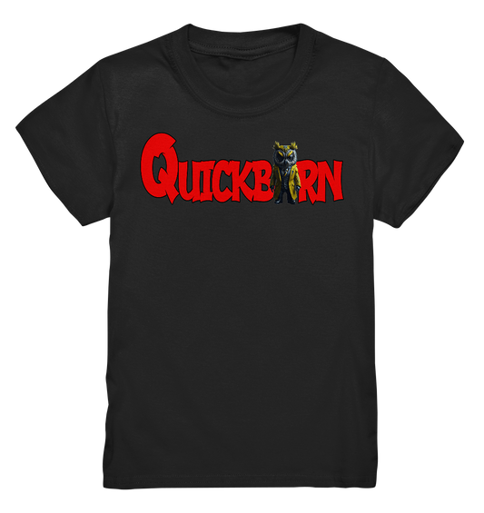 Kinder Shirt mit Quickborn Logo mit gelber Eule - Kids Premium Shirt